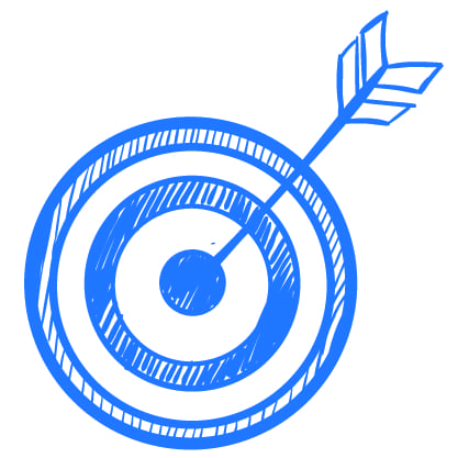 Bull's-eye with arrow icon